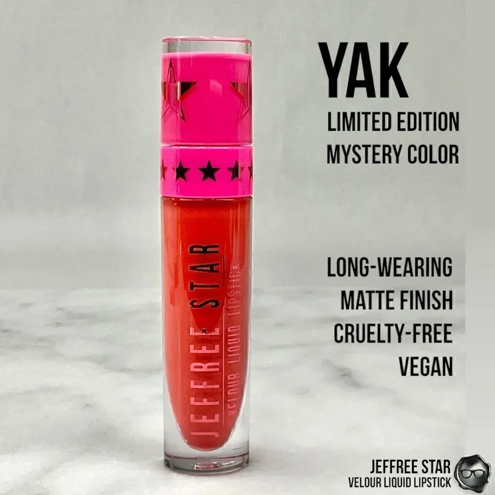 JEFFREE STAR VELOUR LIQUID LIPSTICK IN MYSTERY COLOR YAK FULL PIGMENT LIP COLOR